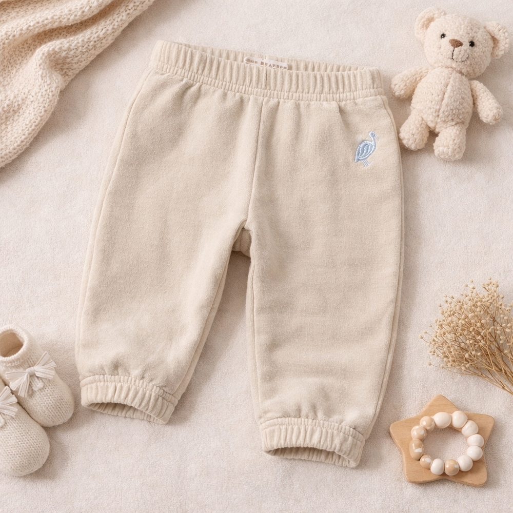 ✨ The Beaufort Bonnet Company Pima Cotton Jogger Pants 18–24M | Neutral Cream